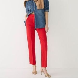 NWT J Crew Kate Straight Leg Pant Red